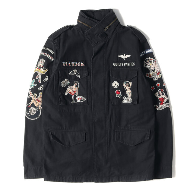 WACKO MARIA ワコマリア ジャケット ヌードガールワッペン M65 フィールドジャケット M-65 Jacket ブラック 黒 L アウター ブルゾン コート ミリタリー 【メンズ】