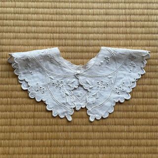 フランスアンティーク刺繍レース 子供用付け襟(その他)