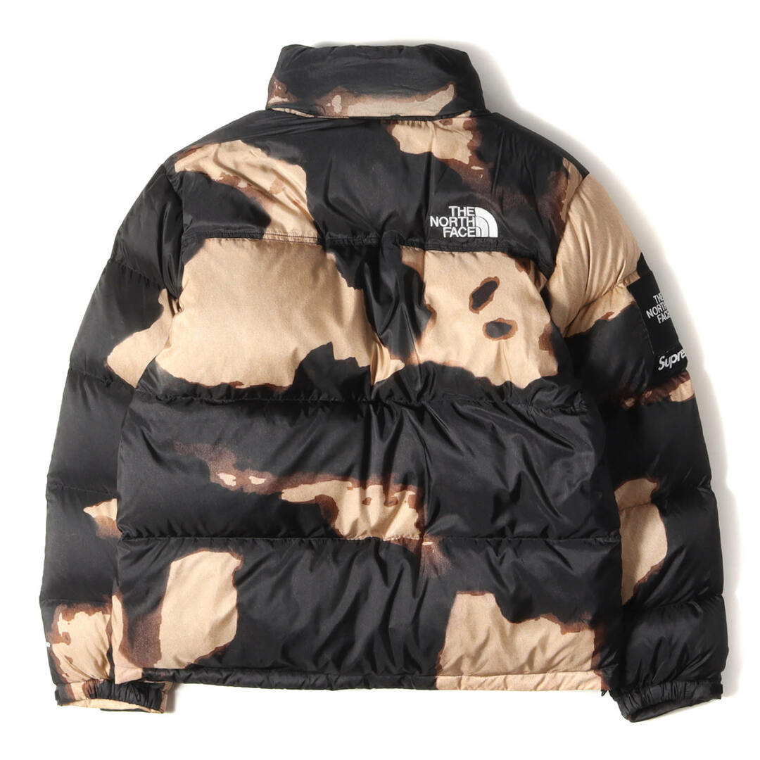 Supreme シュプリーム ジャケット THE NORTH FACE ノースフェイス ブリーチド デニム プリント ヌプシ ダウンジャケット  Bleached Denim Print Nuptse Jacket 21AW ブラック 黒 L アウター ブルゾン コラボ【メンズ】【中古】【美品】