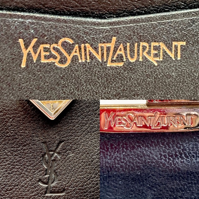 Yves Saint Laurent(イヴサンローラン)のYSL イヴ サンローラン ヴィンテージ 折財布 ブラック 黒 がま口 レディースのファッション小物(財布)の商品写真