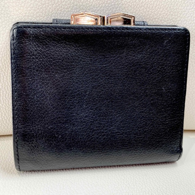 YSL イヴ サンローラン ヴィンテージ 折財布 ブラック 黒 がま口