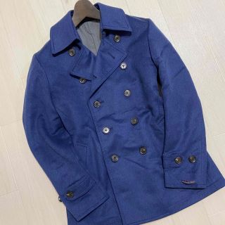 バン(VAN)のご専用  Blu e Grigio カシミヤブレンド ウールダブルブレストコート(ピーコート)