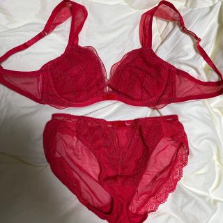 シュットインティメイツ(Chut! INTIMATES)の赤　レース　ブラショーツセット(ブラ&ショーツセット)