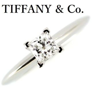 ティファニー(Tiffany & Co.)のティファニー スクエアプリンセス 0.40ct F-VVS1-EX ダイヤリング(リング(指輪))