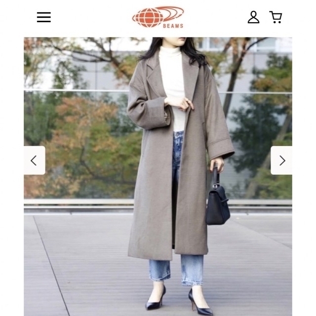 BEAMS(ビームス)の☆今期☆ 新品　BEAMS HEART  ロング チェスターコート レディースのジャケット/アウター(ロングコート)の商品写真