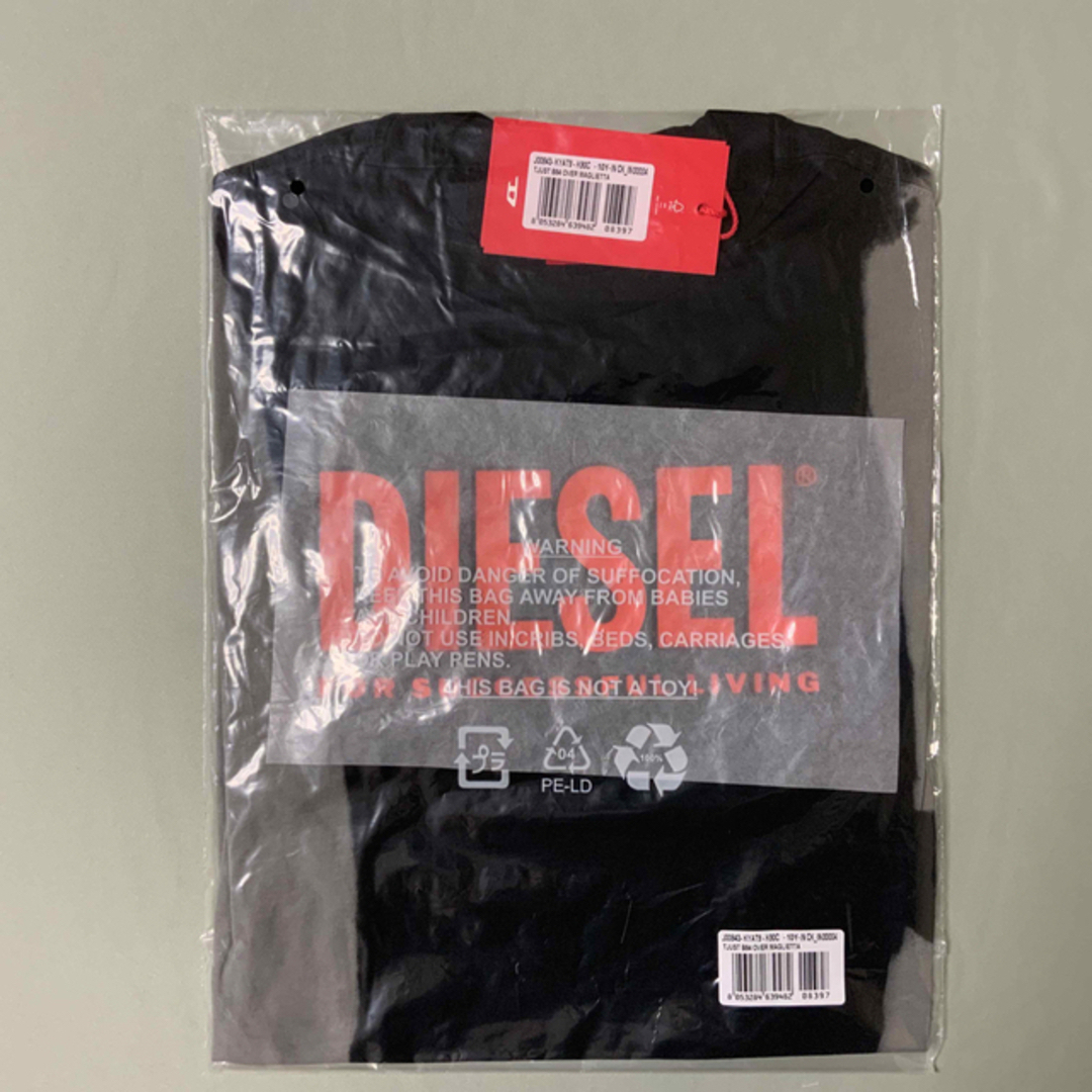 DIESEL(ディーゼル)のDIESEL　KID　タイダイ柄ロゴTシャツ　グレー/ブラック　10Y　正規品 キッズ/ベビー/マタニティのキッズ服男の子用(90cm~)(Tシャツ/カットソー)の商品写真