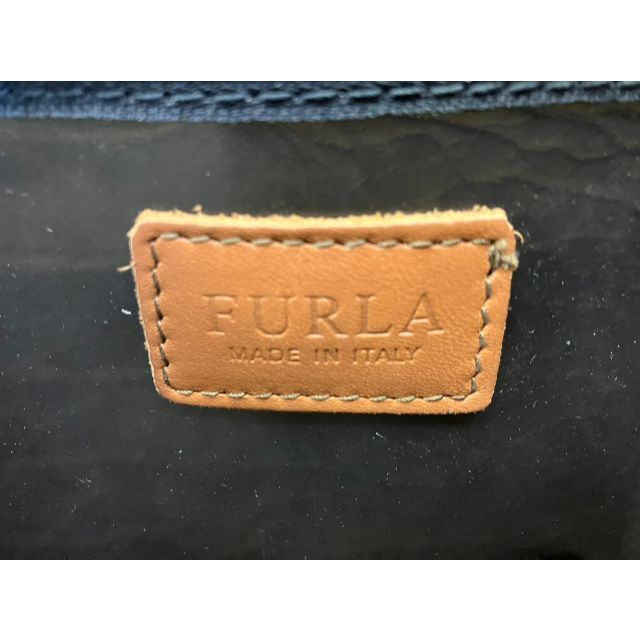 FURLA　フルラ　クロコダイル型押し　トートバッグ　ブラウン 7