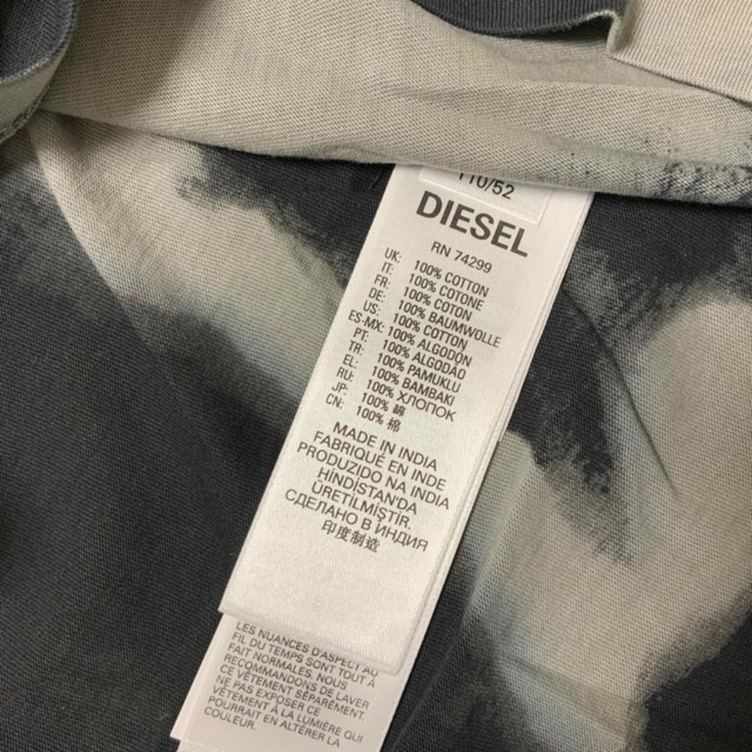 DIESEL(ディーゼル)のDIESEL　KID　タイダイ柄ロゴTシャツ　グレー/ブラック　8Y　正規品 キッズ/ベビー/マタニティのキッズ服男の子用(90cm~)(Tシャツ/カットソー)の商品写真