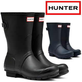ハンター(HUNTER)の【新品】HUNTER ハンター　BACK ADJ　レインブーツ　UK6/BLK(レインブーツ/長靴)