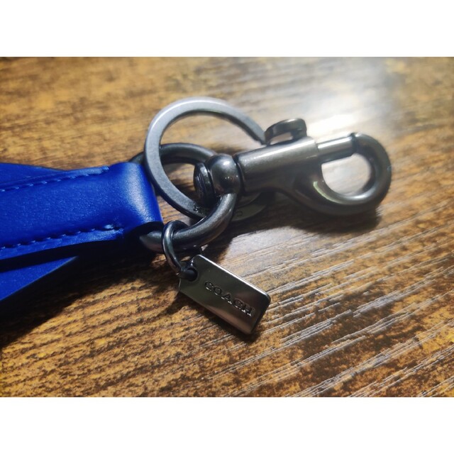 【新品】コーチ キーリング キーホルダー ループ キー フォブ パッチ ブルー