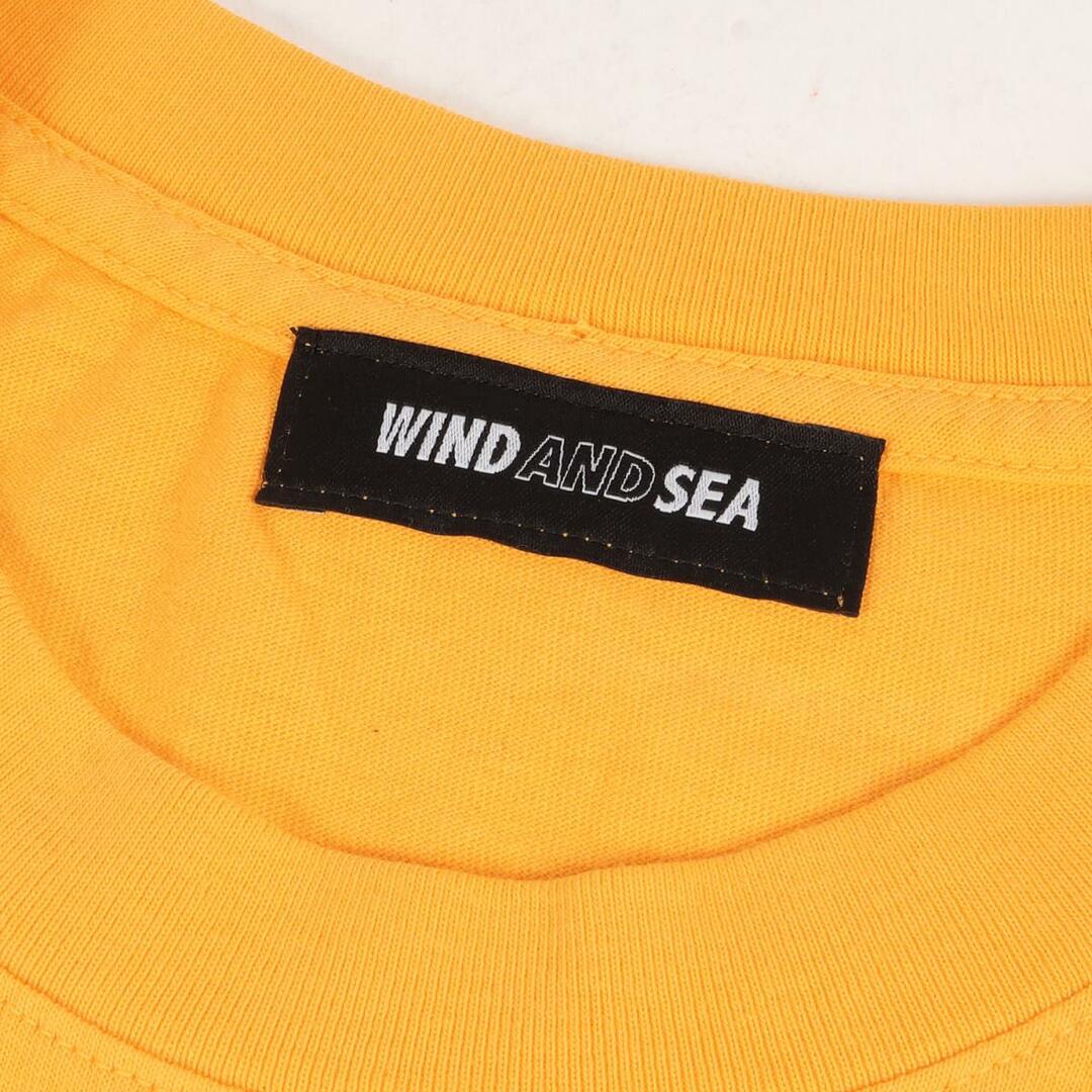 WIND AND SEA ウィンダンシー Tシャツ カレッジロゴ クルーネックTシャツ T-SHIRT YELLOW STONE イエロー S トップス ブランド 【メンズ】【R031】 wind and sea ウィンダンシー ロンT イエロー Lサイズ