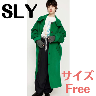 スライ(SLY)の【美品】SLY STAND OVER WOOL MIX コート2023AW (ロングコート)