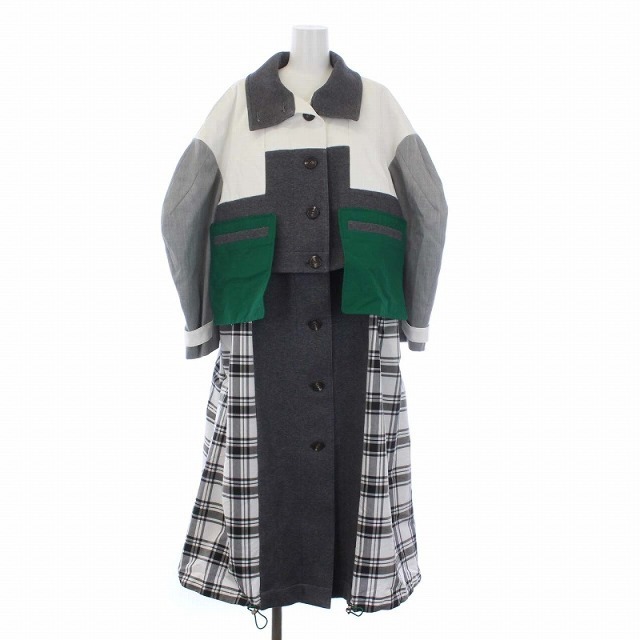 残りわずか】 ENFOLD - エンフォルド 22SS 2WAY ロングコート ショート
