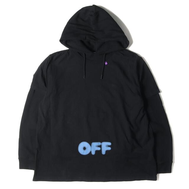 新品 Off-Whiteパーカー-黒 M