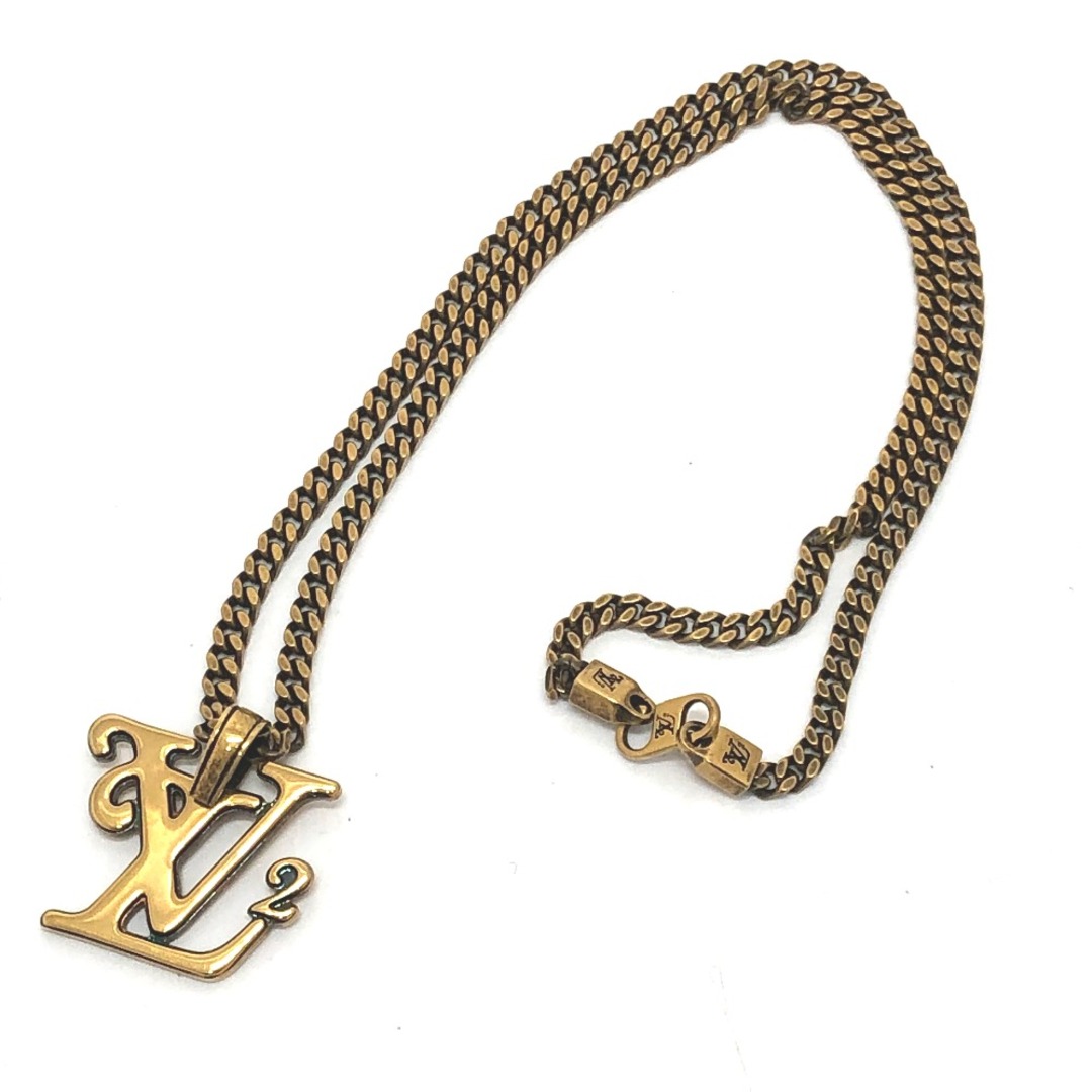 LOUIS VUITTON(ルイヴィトン)のルイヴィトン LOUIS VUITTON コリエ スクエアードLV MP2692 NIGO ネックレス メタル ゴールド メンズのアクセサリー(ネックレス)の商品写真