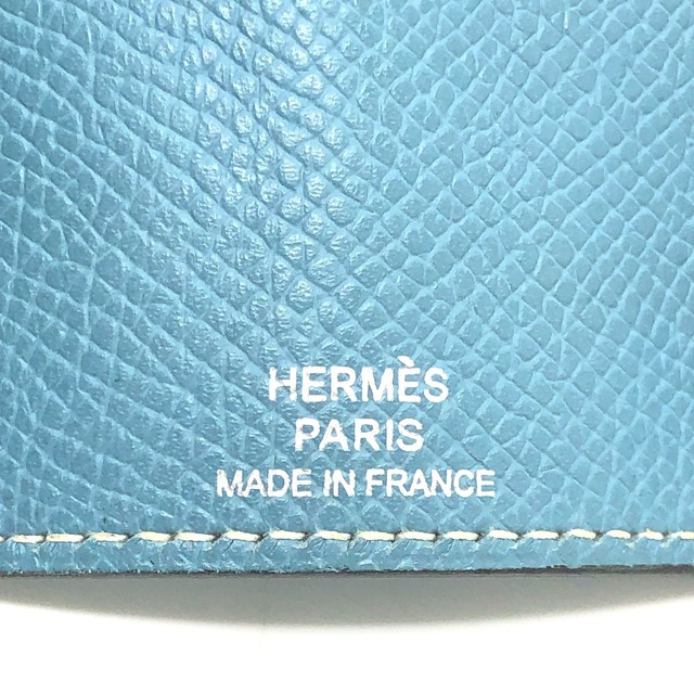 エルメス HERMES ベアン H金具 4連 キーケース エプソン L□刻 ブルー