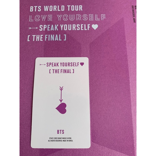 防弾少年団(BTS)(ボウダンショウネンダン)のBTS speakyourself ライブ ジョングク グク トレカ エンタメ/ホビーのDVD/ブルーレイ(アイドル)の商品写真