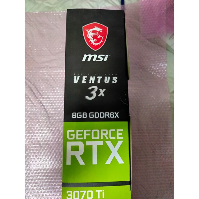 新品未開封 MSI GeForce RTX 3070 Ti VENTUS 3X スマホ/家電/カメラのPC/タブレット(PCパーツ)の商品写真