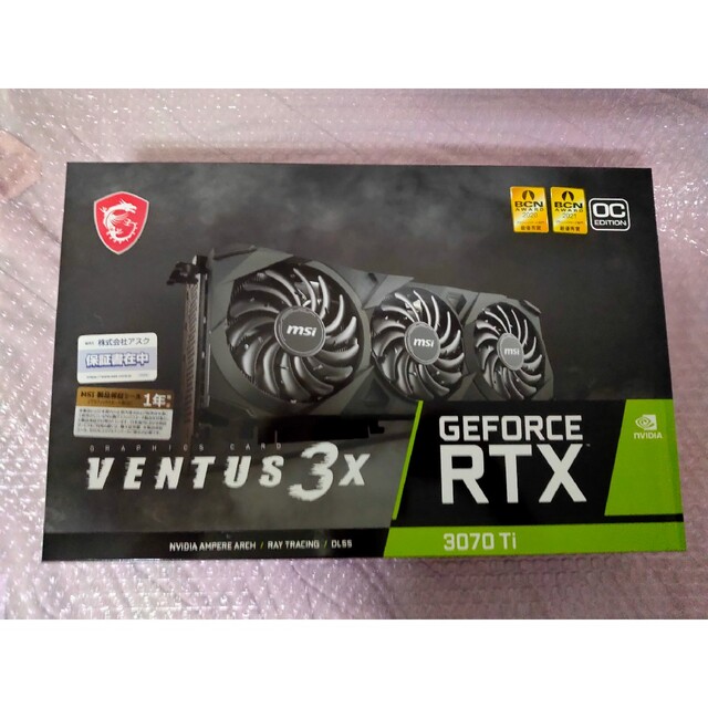 新品未開封 MSI GeForce RTX 3070 Ti VENTUS 3X スマホ/家電/カメラのPC/タブレット(PCパーツ)の商品写真