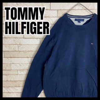 トミーヒルフィガー(TOMMY HILFIGER)のTOMMY HILFIGER ニット セーター 刺繍 ワンポイント 丸首 冬(ニット/セーター)