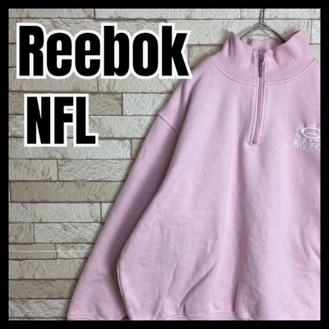 Reebok(リーボック)のReebok NFL Packers ハーフジップ スウェット 刺繍 レア 古着 メンズのトップス(スウェット)の商品写真