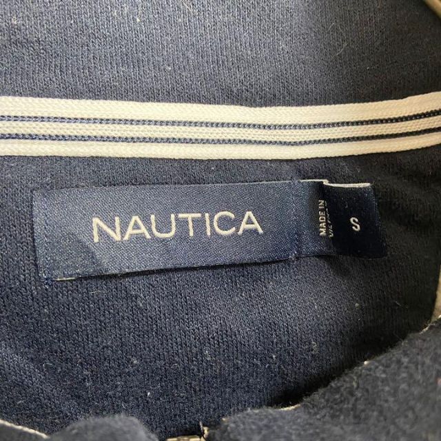 NAUTICA(ノーティカ)のNAUTICA ハーフジップ スウェット 刺繍 ロゴ ストリート シンプル 古着 メンズのトップス(ニット/セーター)の商品写真