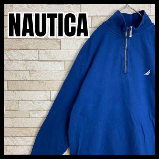 ノーティカ(NAUTICA)の【色味抜群☆XXL】NAUTICA ハーフジップ スウェット 刺繍 太アーム(スウェット)