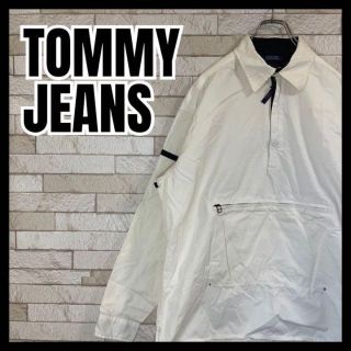 トミージーンズ(TOMMY JEANS)のTOMMY JEANS 90s アノラック ハーフジップ ナイロン 冬 古着(ナイロンジャケット)