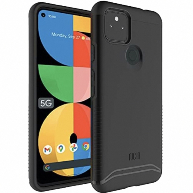 Google Pixel(グーグルピクセル)のGoogle Pixel 5a (5G)  Black 128GBケース付き スマホ/家電/カメラのスマートフォン/携帯電話(スマートフォン本体)の商品写真
