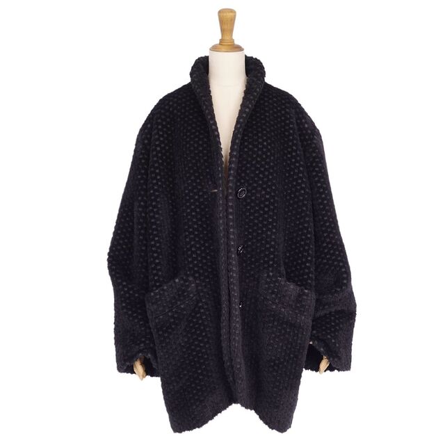 Christian Dior(クリスチャンディオール)の美品 Vintage クリスチャンディオール Christian Dior ジャケット コート ショールカラー 無地 ウール アウター レディース M~L相当(表記無し) ブラック レディースのジャケット/アウター(その他)の商品写真