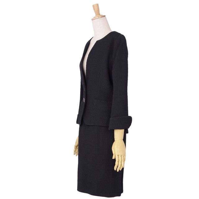 Vintage クリスチャンディオール Christian Dior セットアップ スカートスーツ ジャケット スカート ウール アウター ボトムス レディース 9(M相当) ブラック Vintage クリスチャンディオール Christian Dior セットアップ スカートスーツ ジャケット スカート ウール アウター ボトムス レディース 9(M相当) ブラック