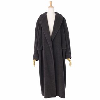 マックスマーラ(Max Mara)の美品 マックスマーラ Max Mara コート ウール カシミヤ 白タグ ロングコート オーバーサイズ レディース アウター JI40 USA6 FB38(M相当) チャコールグレー(その他)