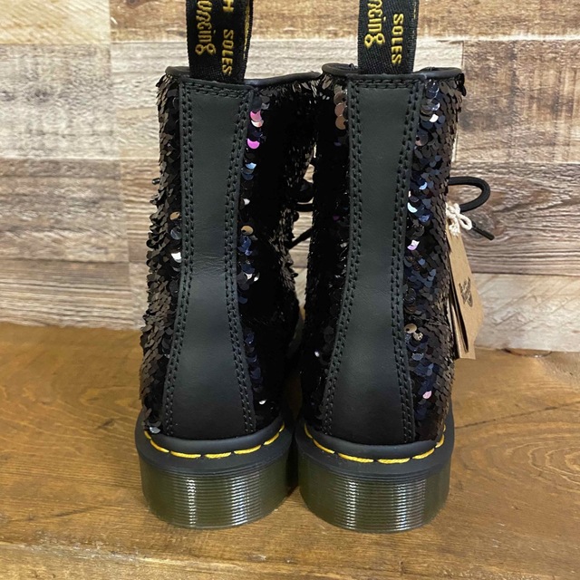 【美品】Dr,Martens ドクターマーチン　スパンコール　ブラック　22cm