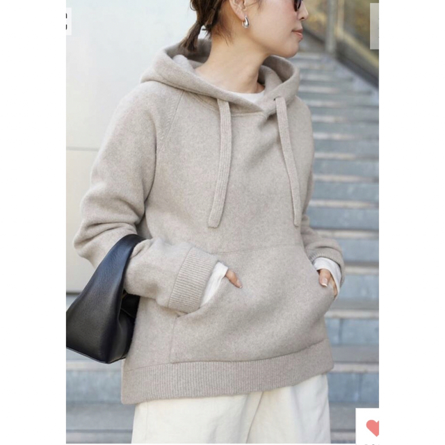 値下 新品 Deuxieme Classe Knitted フーディー ベージュ aspac.or.jp