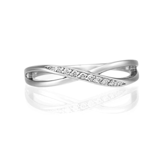 カナルヨンドシー(canal４℃)のダイヤモンド9号10kホワイトゴールド曲線華奢指輪♡(リング(指輪))