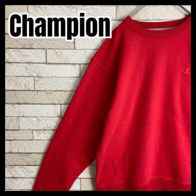 Champion(チャンピオン)のChampion スウェット 同色 刺繍 目 シンプル 無地 ストリート ゆる メンズのトップス(スウェット)の商品写真