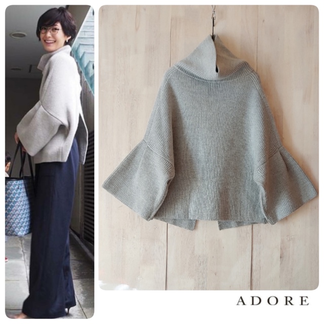 ◆幻◆ 希少美品 定価5万円 ADORE　田丸麻紀着用　バックボタンニット