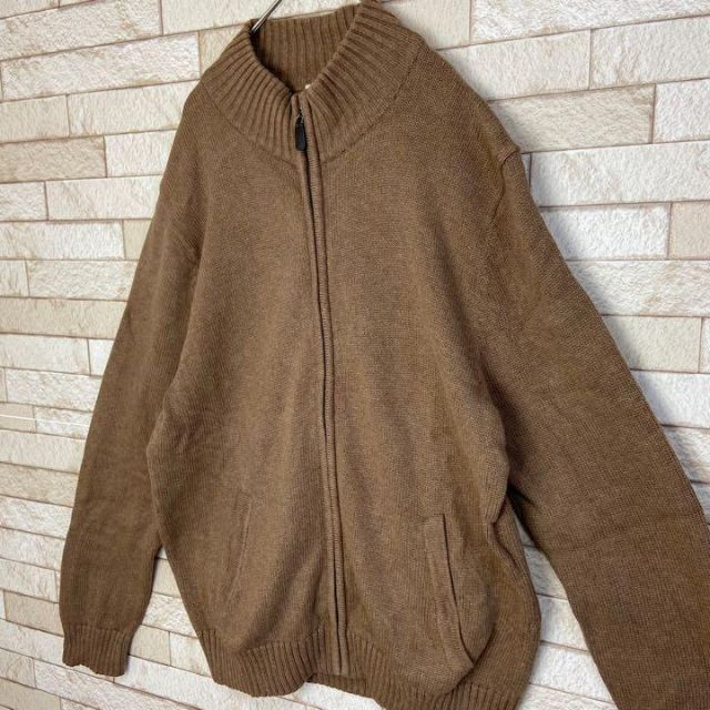 L.L.Bean(エルエルビーン)のL.L.Bean フルジップ ニット セーター ブルゾン アウトドア 冬 レア メンズのトップス(ジャージ)の商品写真