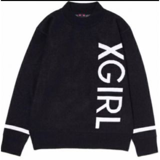 エックスガール(X-girl)の新品 X-GIRL BIG LOGO TOPS ブラック(ニット/セーター)