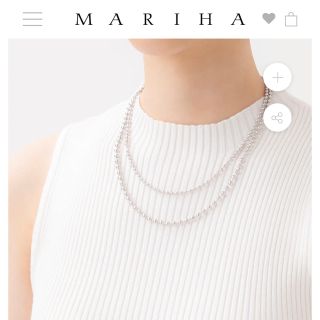 マリハ(MARIHA)の【最終価格】美品☆マリハ☆90㎝ネックレス ボールチェーン サイレントレインM(ネックレス)