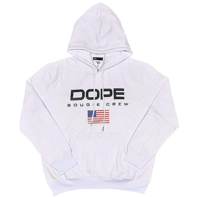 DOPE ドープ DOPE USAロゴ プルオーバーパーカー ホワイト XL