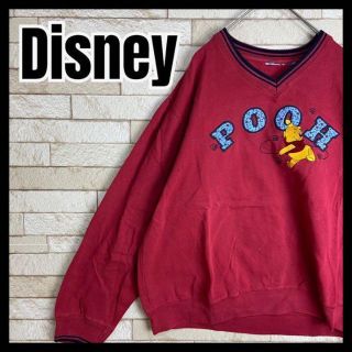 ディズニー(Disney)のDisney プーさん スウェット リブライン ボーダー 刺繍 キャラクター(スウェット)