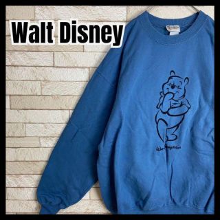 ディズニー(Disney)のWalt Disney スウェット くすみカラー プーさん 太アーム キャラ(スウェット)