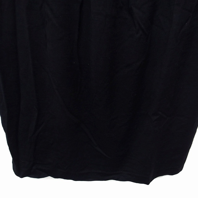 CROLLA(クローラ)のクローラ  チュニック カットソー ボートネック ウール タック 無地 長袖 黒 レディースのトップス(チュニック)の商品写真