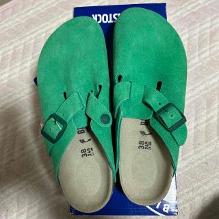 ビルケンシュトック(BIRKENSTOCK)のビルケンシュトック　ボストン　38  Boston BS 24.5 グリーン(サンダル)