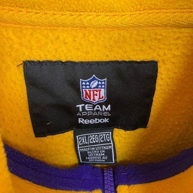 NFL Vikings ハーフジップ フリース ボア 刺繍 レア ストリート