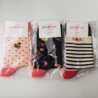 キャスキッドソン(Cath Kidston)のキャスキッドソン　靴下　ソックス　ボーダー　ピンク　ネイビー　白色　紺色　ドット(ソックス)