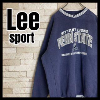 リー(Lee)のLee sport スウェット 刺繍 カレッジ アーチ リブライン ボーダー(スウェット)