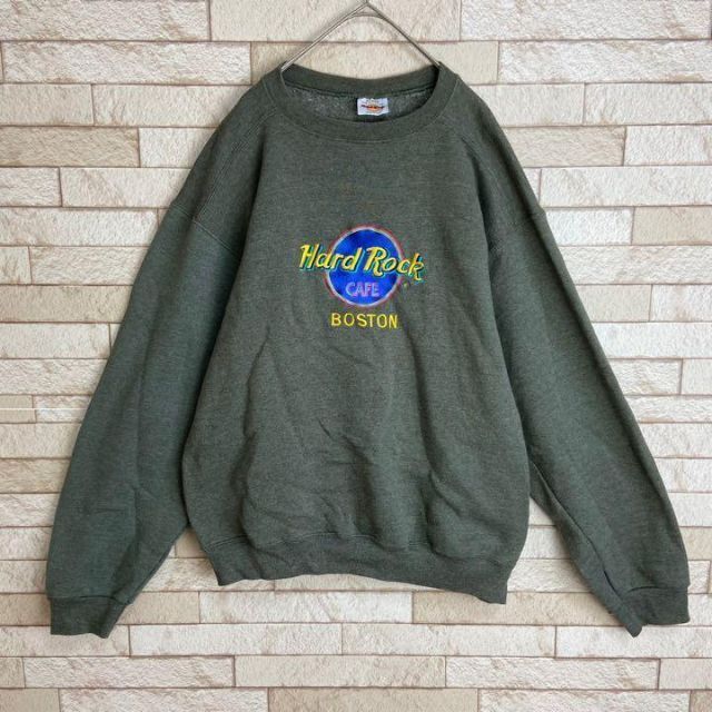 Hard Rock CAFE スウェット 刺繍 ボストン 古着 太アーム メンズのトップス(スウェット)の商品写真