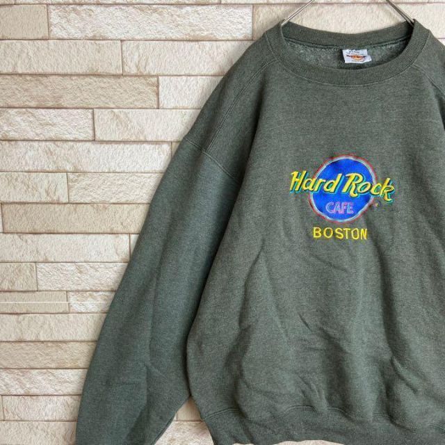 Hard Rock CAFE スウェット 刺繍 ボストン 古着 太アーム メンズのトップス(スウェット)の商品写真